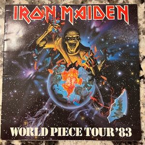 Vintage, iron maiden, world piece tour, 83 concert booklet/program